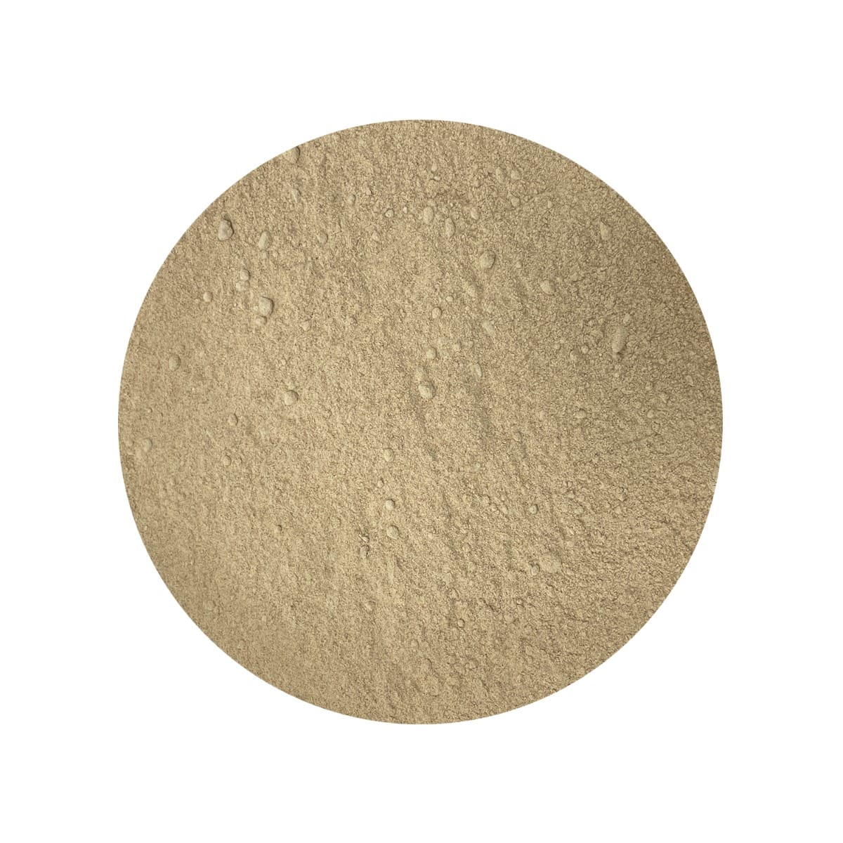 Biologische raw maca poeder, fijn beige poeder van de gele macawortel