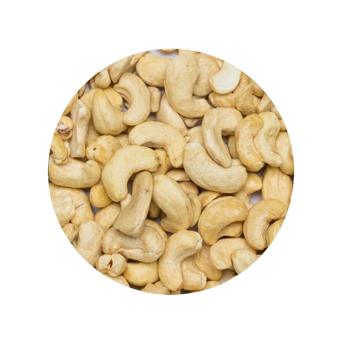 Hele biologische cashewnoten met lichte ivoorkleur