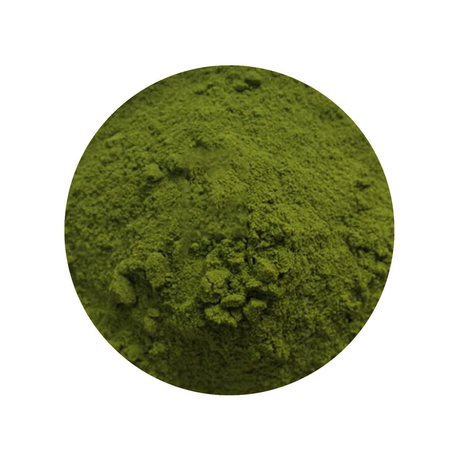 Donkergroen biologisch broccolipoeder in een kommetje