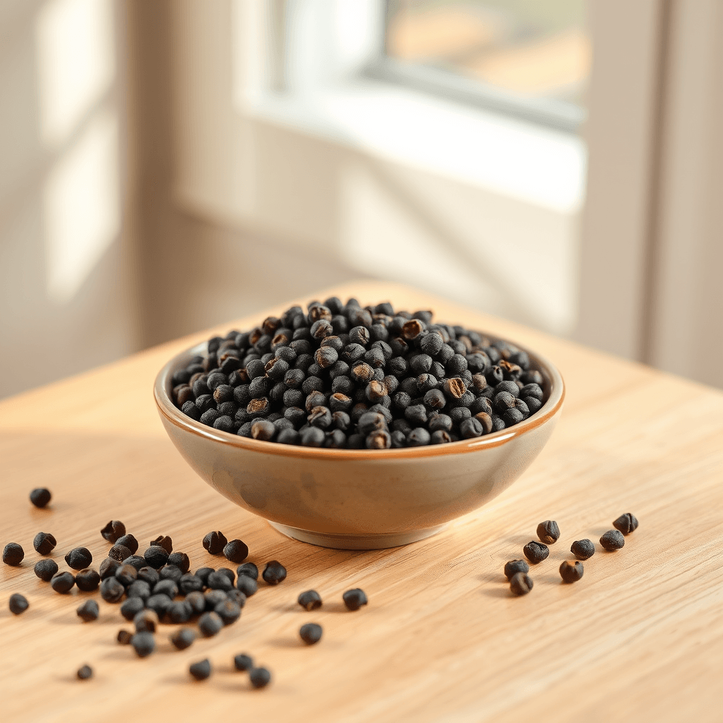 Zwarte Peper Korrels Kiemarm Biologisch